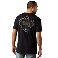 Ariat Men's X-Ray Bison S/S Graphic Tee in Black