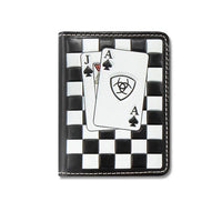 Ariat Bifold Flip Checkerboard Cards Wallet