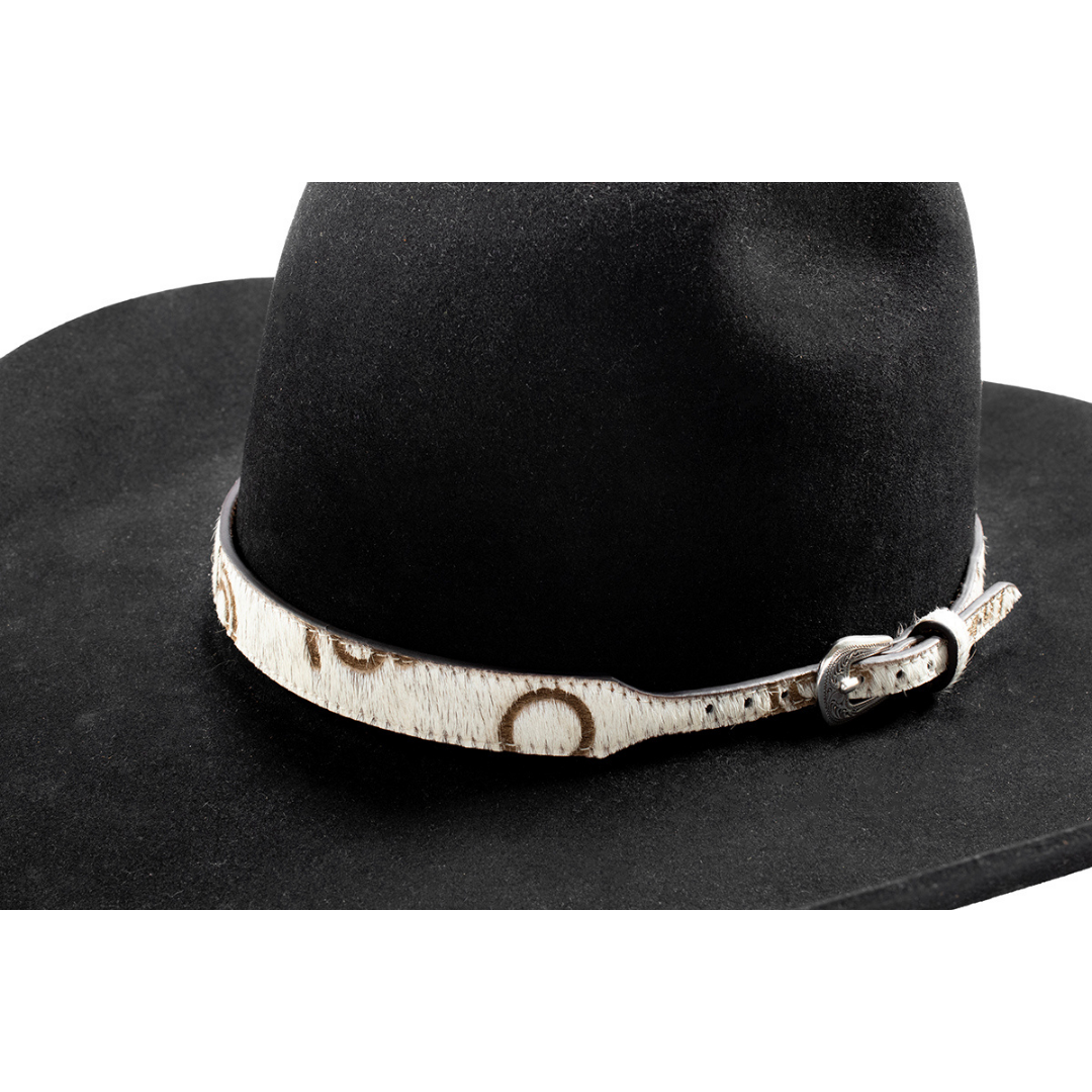 3D Belt Co. Calf Hair & Brands Buckled Hat Band