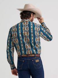 Wrangler Men's Checotah L/S Western Snap Shirt in High Desert