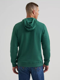 Wrangler Men's W Upside Down Hoodie in Hunter Green