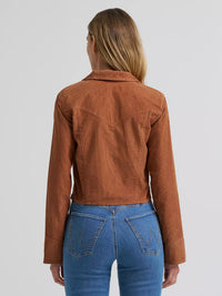 Wrangler Women's Prairie Popover Corduroy Shirt in Brown