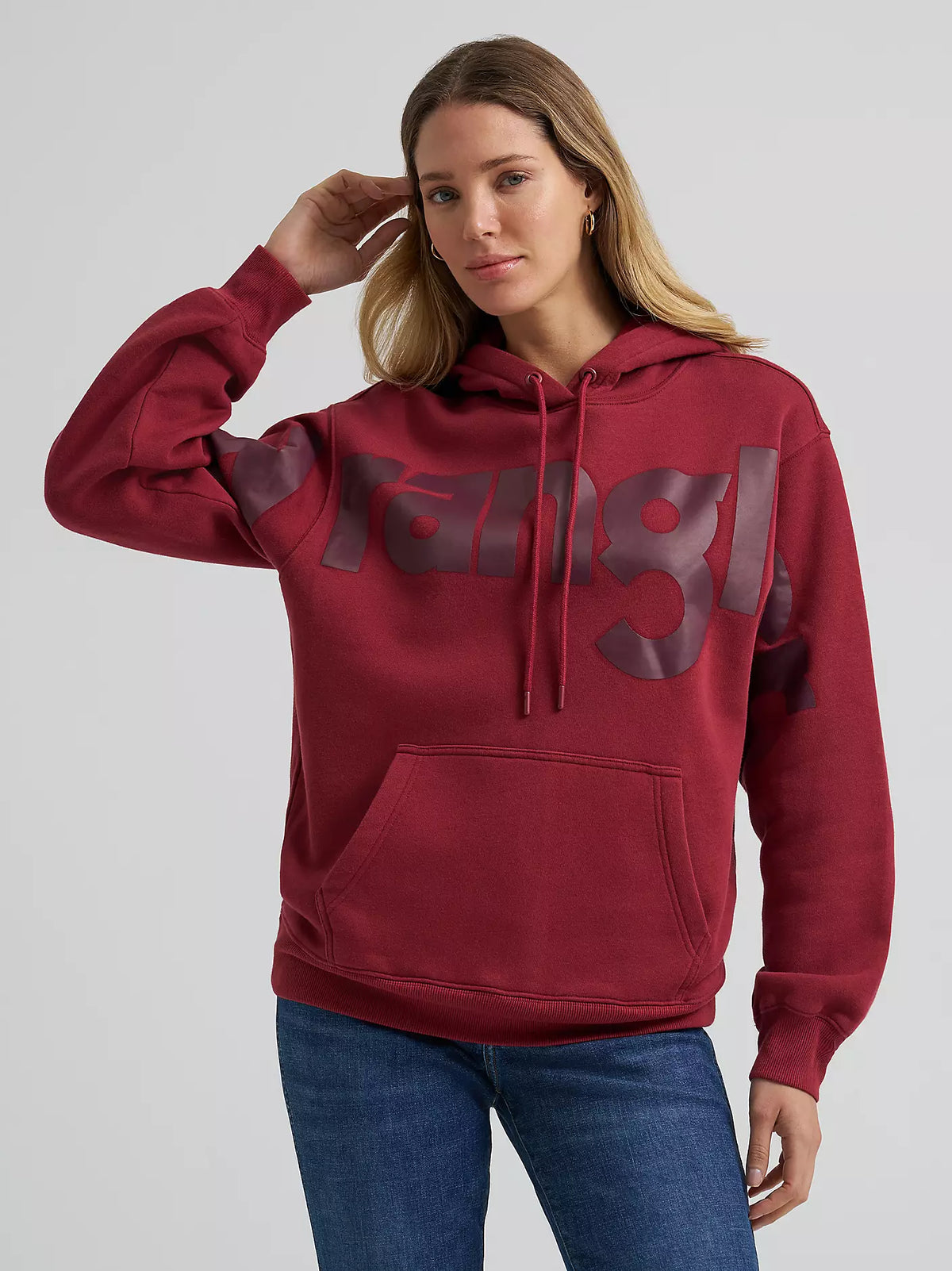 Wrangler Women's Wide Open Spaces Hoodie in Deep Burgundy