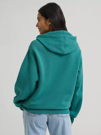 Wrangler Women's Wide Open Spaces Hoodie in Teal Dream