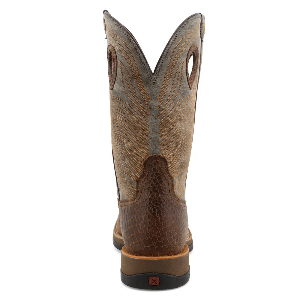 Twisted X Men’s 12" Tech X Western Boot in Brown and Grey