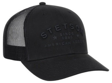 Stetson American Legend Trucker Hat in Black