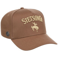Stetson Canva Rider Trucker Hat in Tan