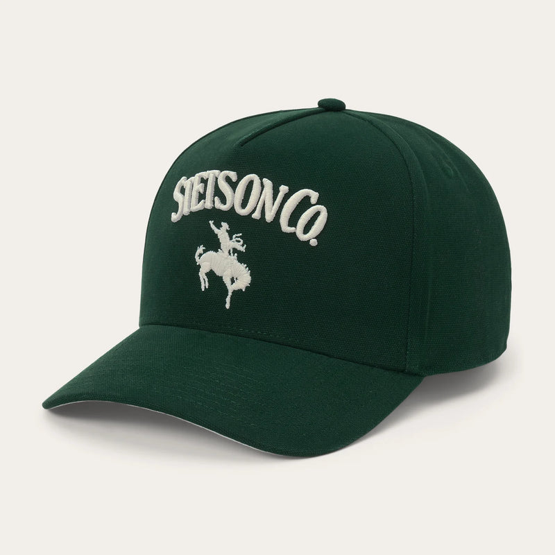 Stetson Canva Rider Trucker Hat in Hunter Green