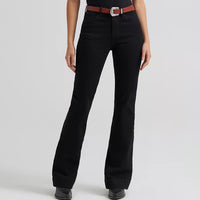 Wrangler Women's Bespoke High Rise Trouser Jean in Savannah (Black)