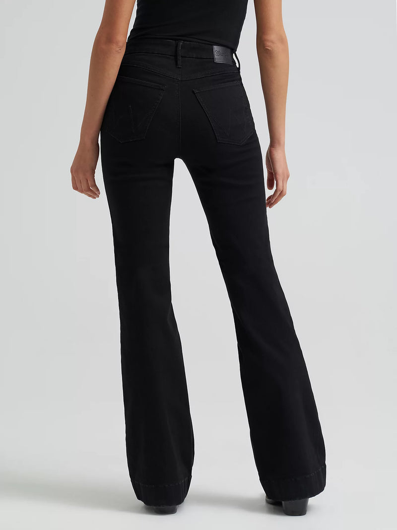 Wrangler Women's Bespoke High Rise Trouser Jean in Savannah (Black)