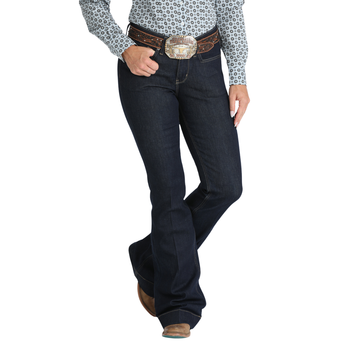 Cinch Women's Lynden Slim Trouser in Indigo