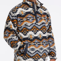 Cinch Men's Quarter Snap Polar Fleece Pullover in Multi