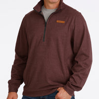 Cinch Men's Logo Half Zip Pullover in Purple
