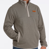 Cinch Men's Quarter Snap Pullover in Grey