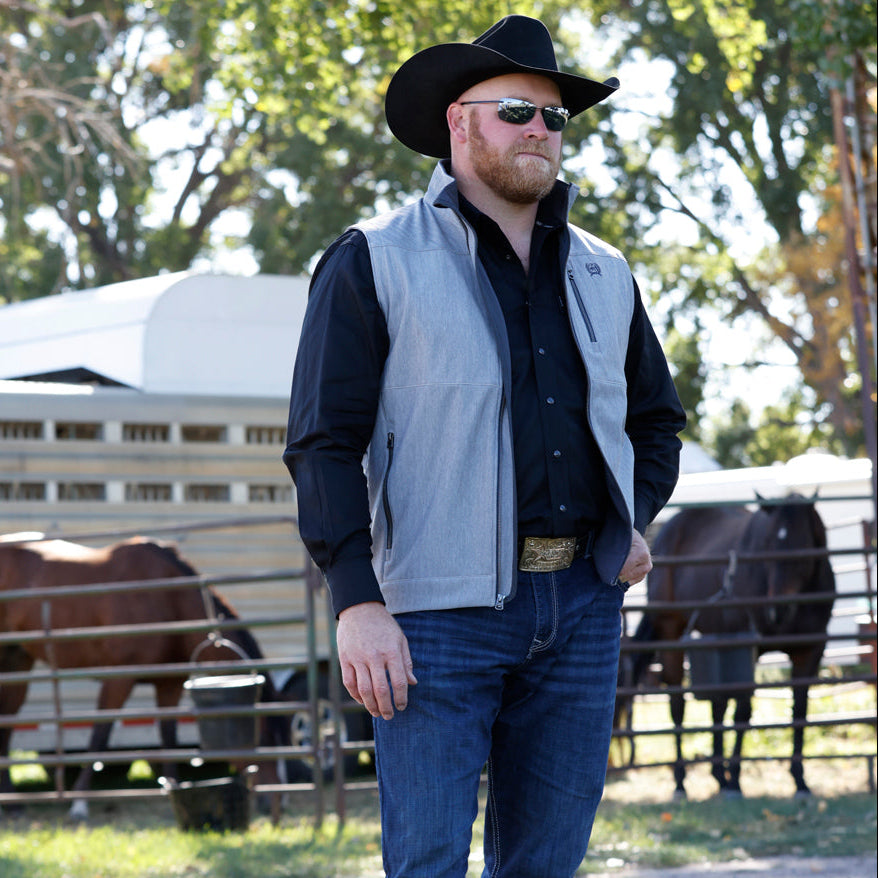 Cinch Men's Bonded Vest in Grey