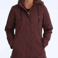 Cinch Women's Hooded Barn Coat in Purple