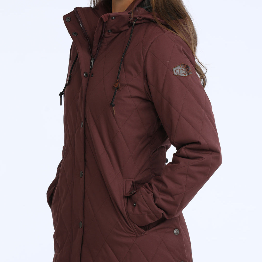 Cinch Women's Hooded Barn Coat in Purple