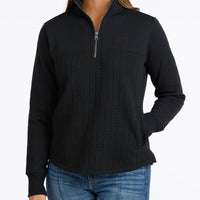 Cinch Women's 1/4 Zip Pullover Jacket in Black