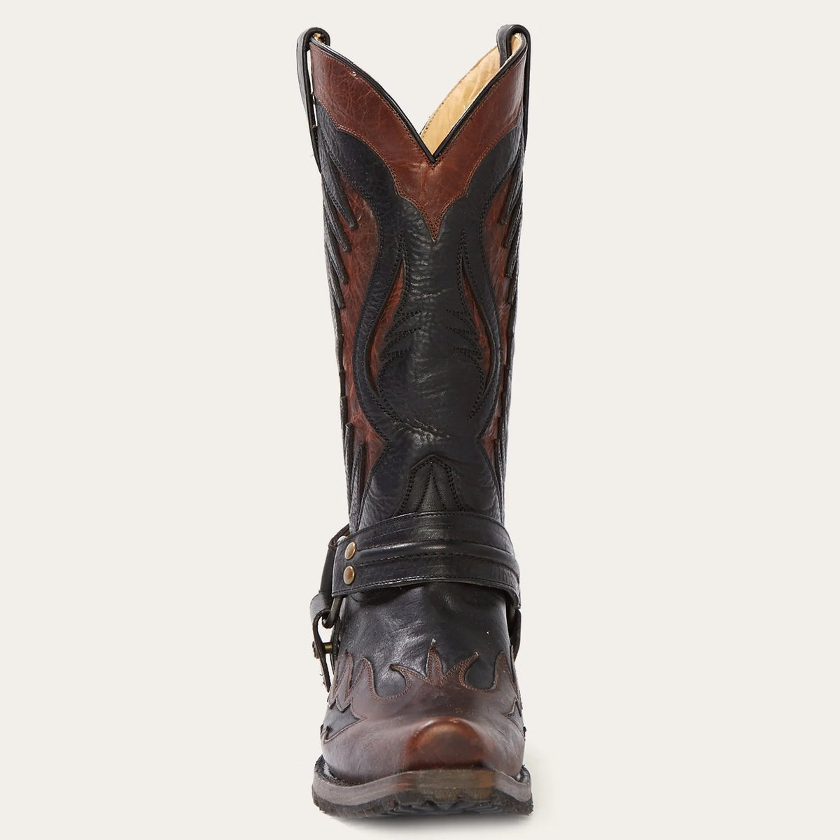 Stetson Men's Biker Outlaw Cowboy Boot in Brown/Black