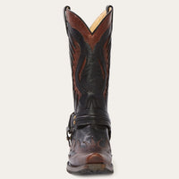 Stetson Men's Biker Outlaw Cowboy Boot in Brown/Black