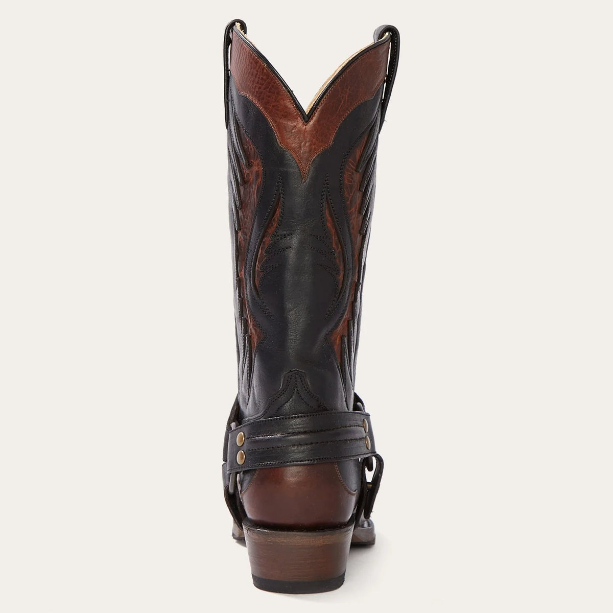 Stetson Men's Biker Outlaw Cowboy Boot in Brown/Black