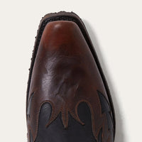 Stetson Men's Biker Outlaw Cowboy Boot in Brown/Black