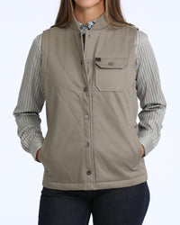 Cinch Women's Logo Barn Vest in Stone