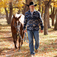 Cinch Men's Sweater Knit Shirt Jacket in Navy
