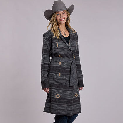 Stetson Women's Sweater Duster in Charcoal