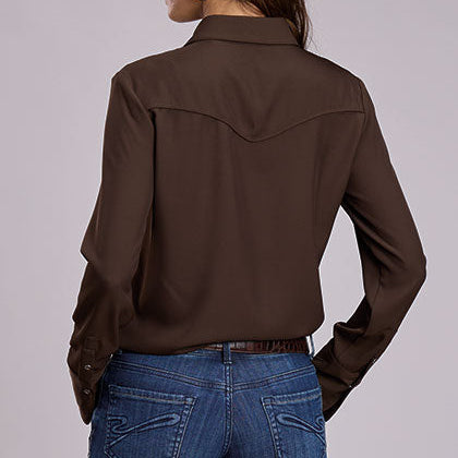 Stetson Women's L/S Western Snap Shirt in Brown