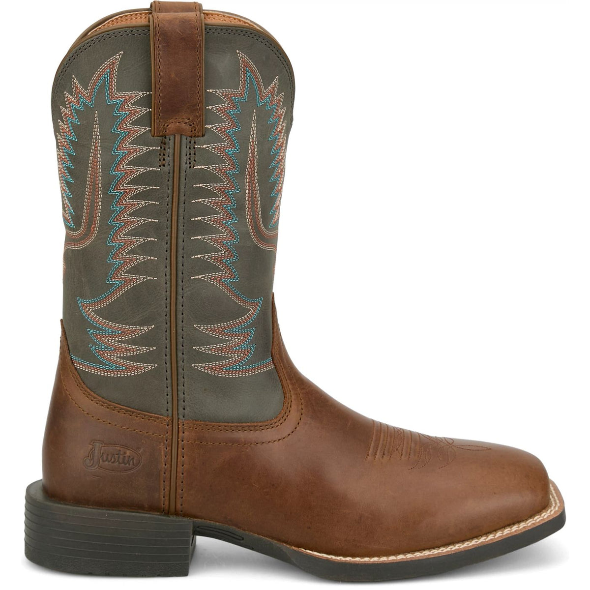Justin Men's Gage 11" Western Boot in Tan Brown/Black