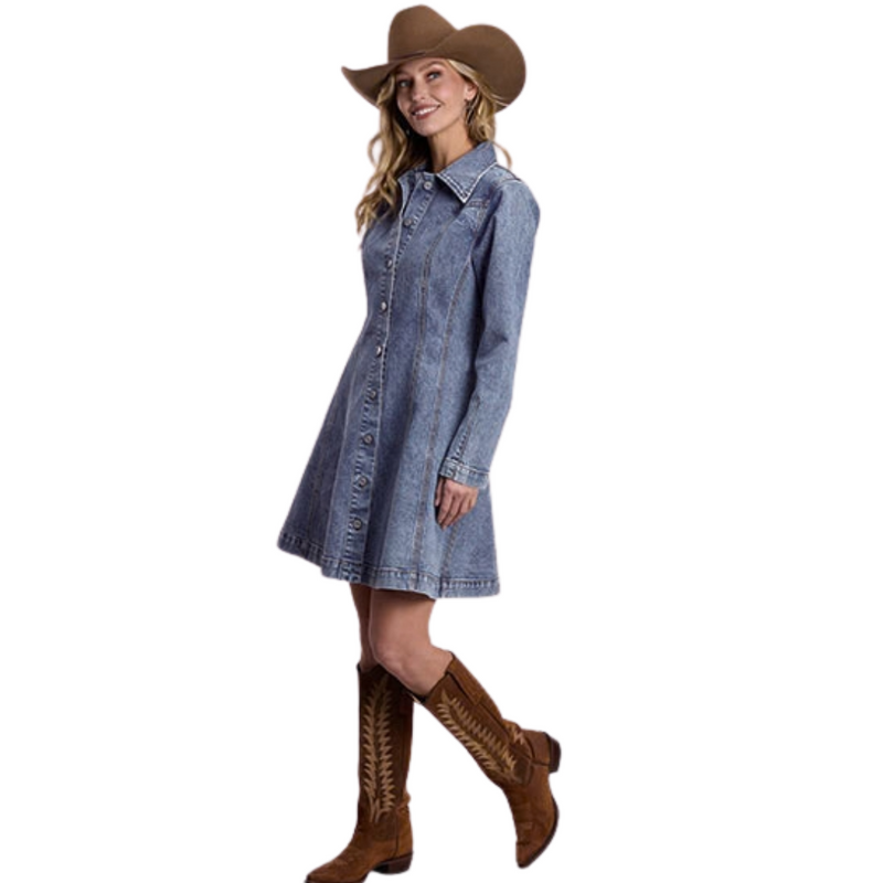 Stetson Women's A-Line Denim Shirt Dress