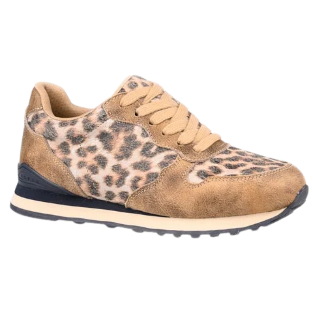 Roper Women's Giddyup Retro Lace Up Jogger in Tan Shimmer