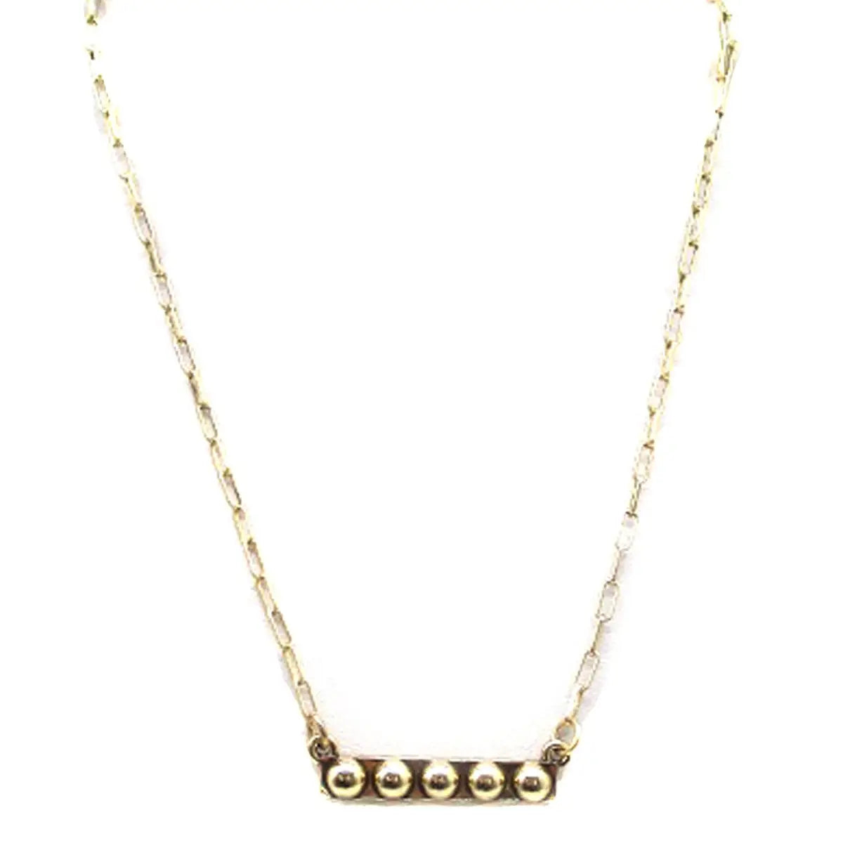 17" Western Bubble Bar Necklace in Gold