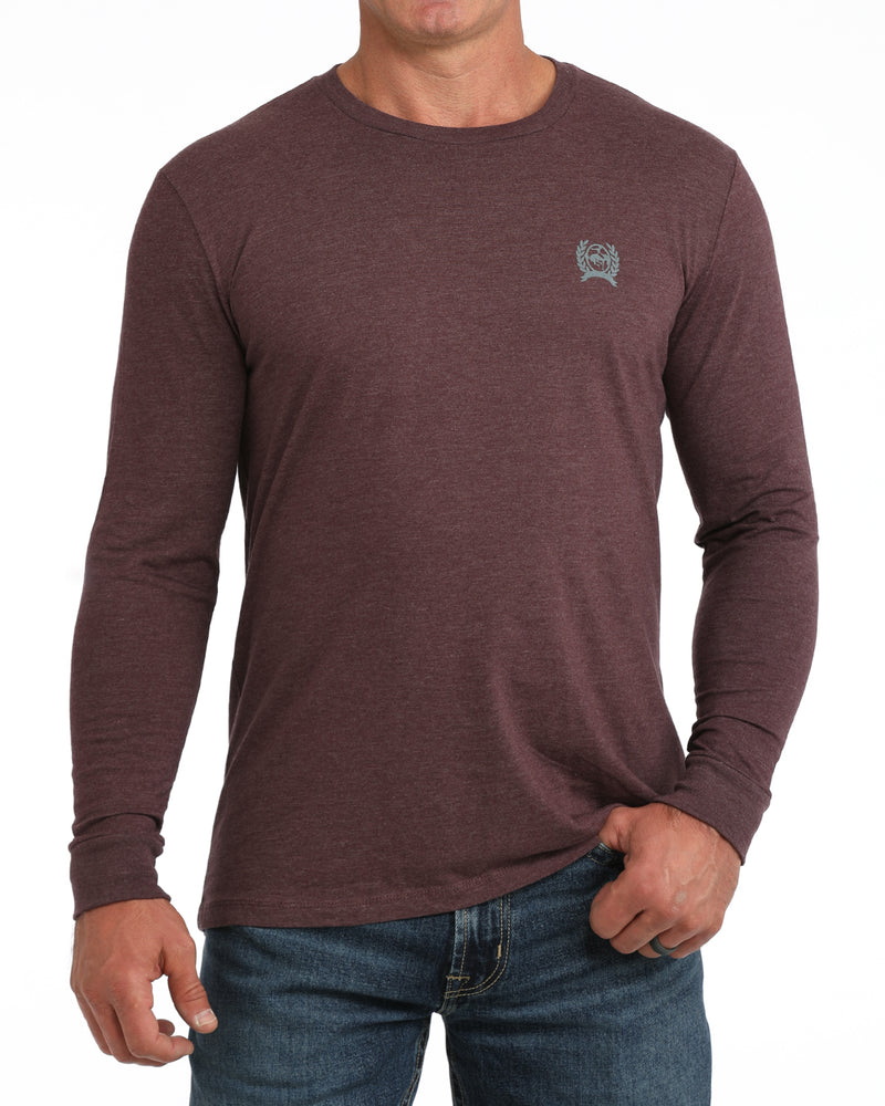 Cinch Men's L/S Graphic Logo T-Shirt in Purple