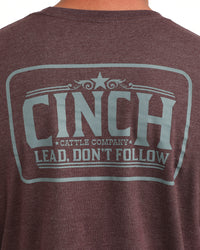 Cinch Men's L/S Graphic Logo T-Shirt in Purple