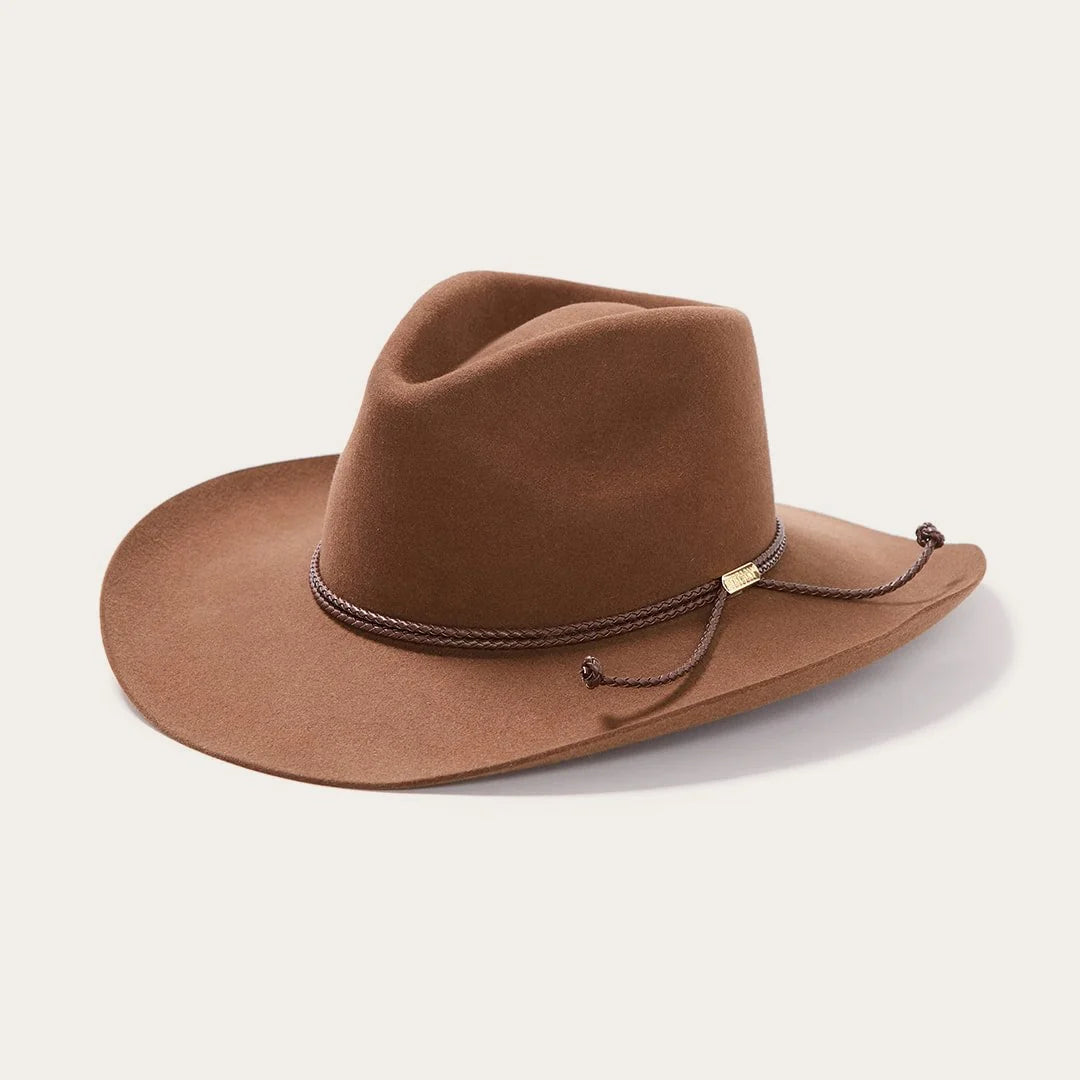 Stetson Carson Pinch Front 6X Fur Felt Hat in Acorn