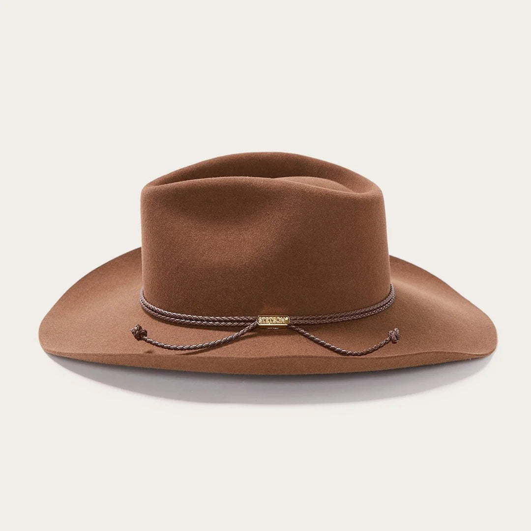 Stetson Carson Pinch Front 6X Fur Felt Hat in Acorn