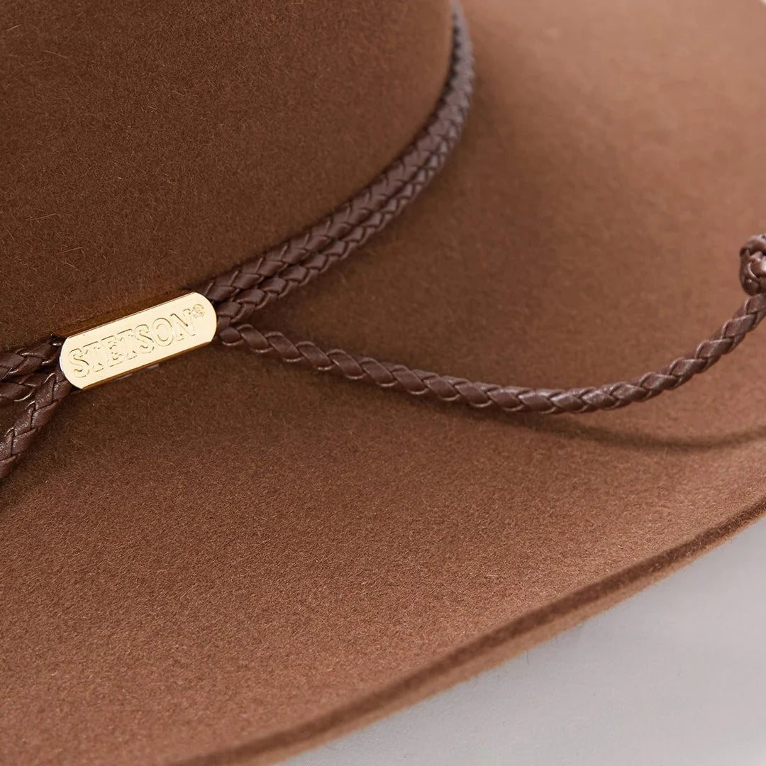 Stetson Carson Pinch Front 6X Fur Felt Hat in Acorn