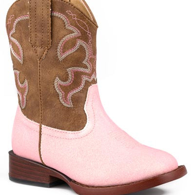 Roper Toddler Girl's Gretchen Western Boots in Pink
