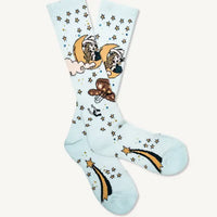 Lucky Chuck Women's Cosmic Cowgirl Light Blue Performance Socks