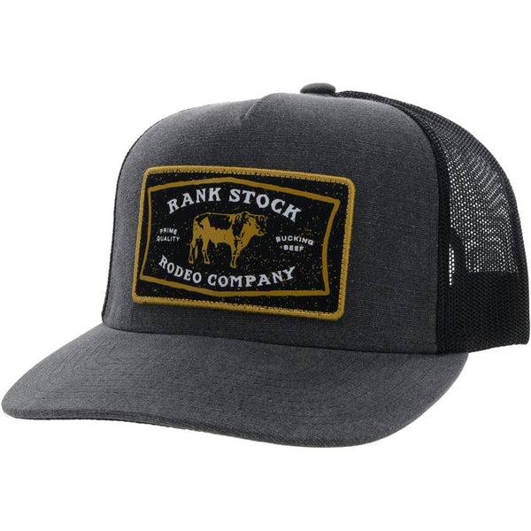 Hooey "Rank Stock" Trucker Hat in Charcoal & Black