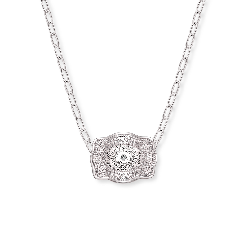 Spurwest Amelia Rose Mini Belt Buckle Necklace (Available in Silver or Gold)