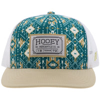 Hooey Doc Trucker Hat in Teal & White Aztec