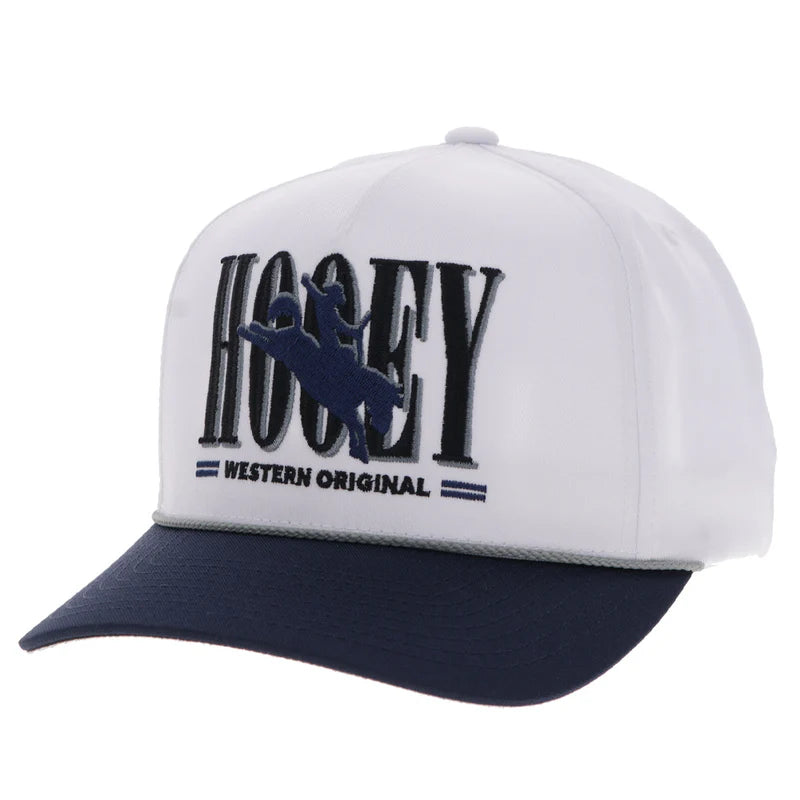 Hooey "Wild Ride" Embroidered Logo Rope Hat in White
