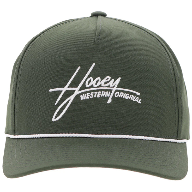 Hooey "Mark Out" Green with White Stitching Hat
