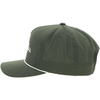 Hooey "Mark Out" Green with White Stitching Hat