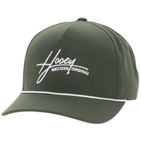 Hooey "Mark Out" Green with White Stitching Hat