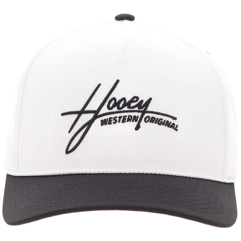 Hooey "Mark Out" White with Black Stitching Hat