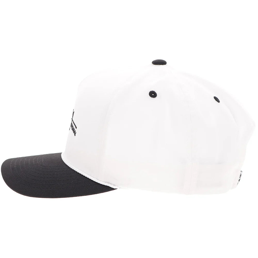 Hooey "Mark Out" White with Black Stitching Hat